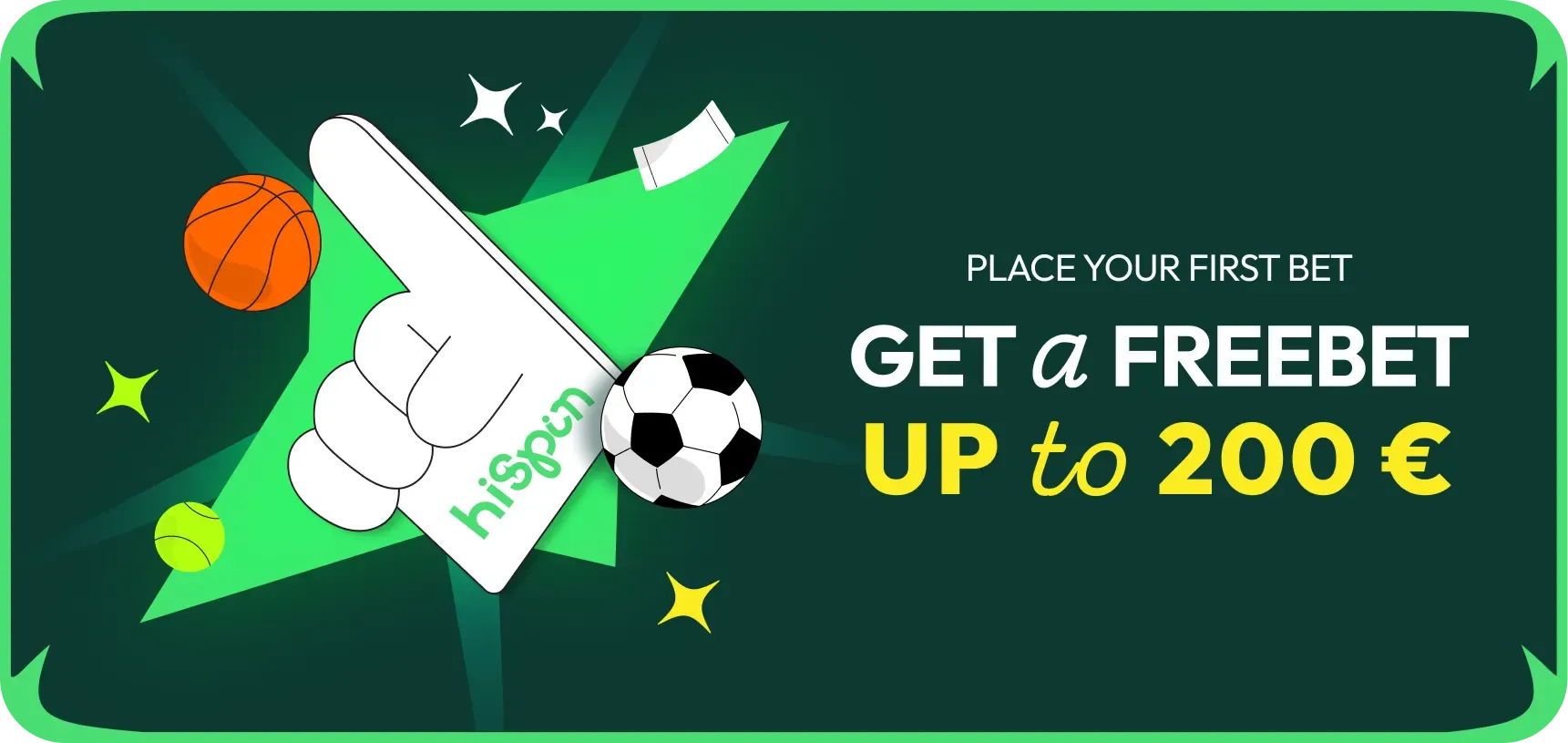 HiSpin Sports — Get a Freebet up to $200